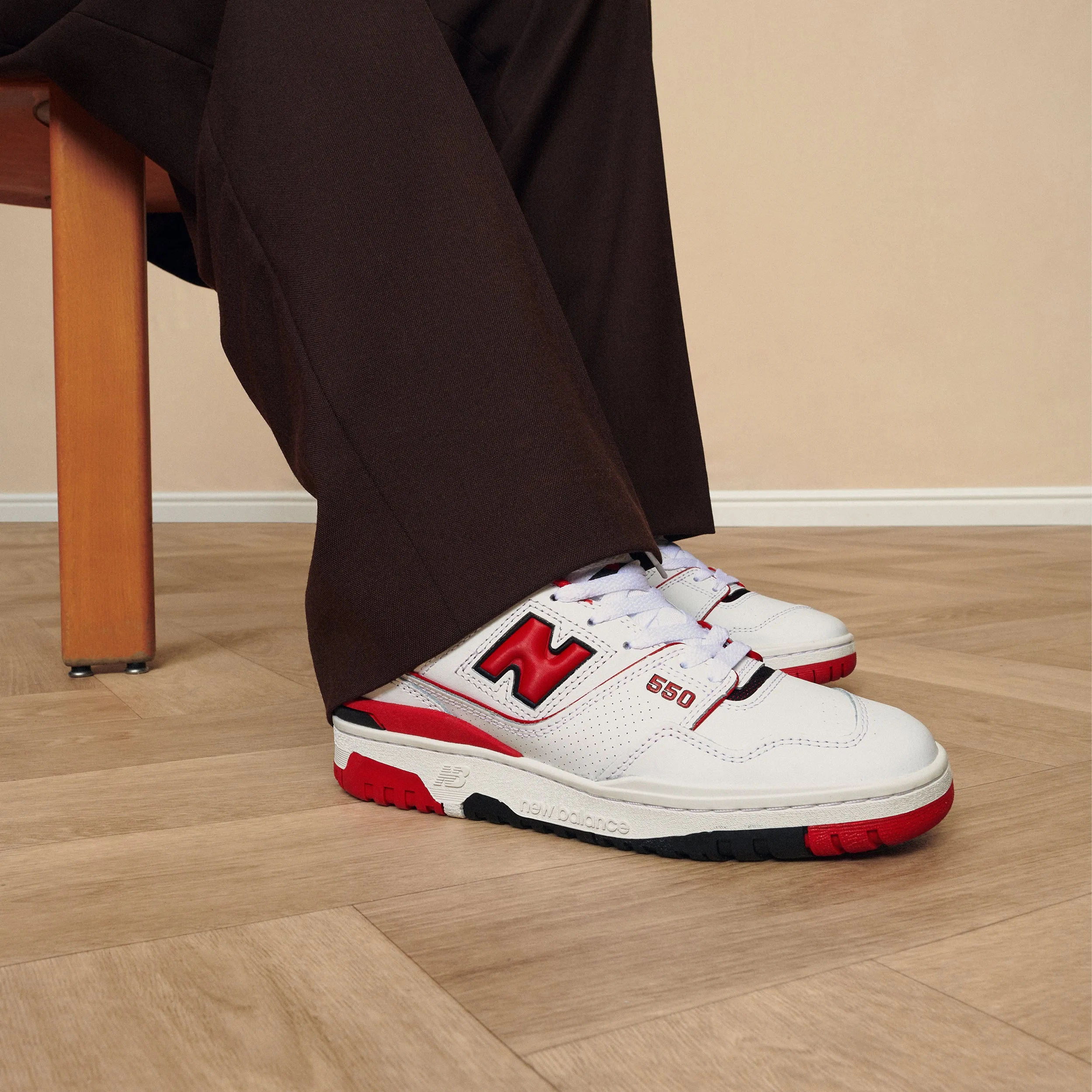 BB550SE1 / NEW BALANCE / WHITE / TEAM RED