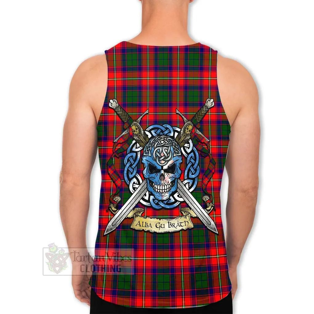 Belshes (Belsches) Tartan Men's Tank Top with Family Crest Celtic Skull Style