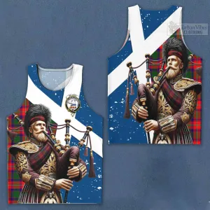 Belshes (Belsches) Tartan Men's Tank Top with Family Crest Scottish Bagpiper Vibes