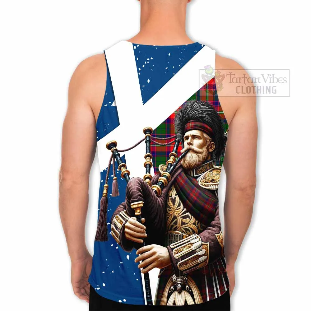 Belshes (Belsches) Tartan Men's Tank Top with Family Crest Scottish Bagpiper Vibes