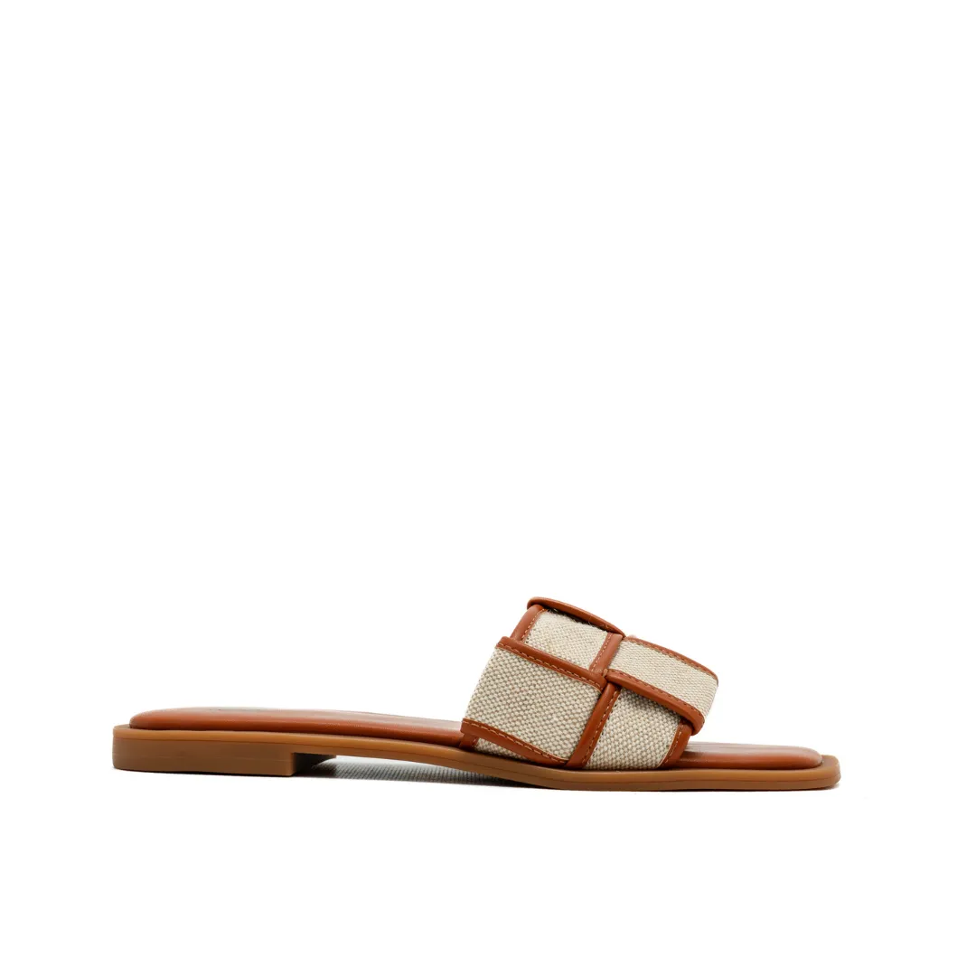 Bibi Lou Flat Sandal in Tan