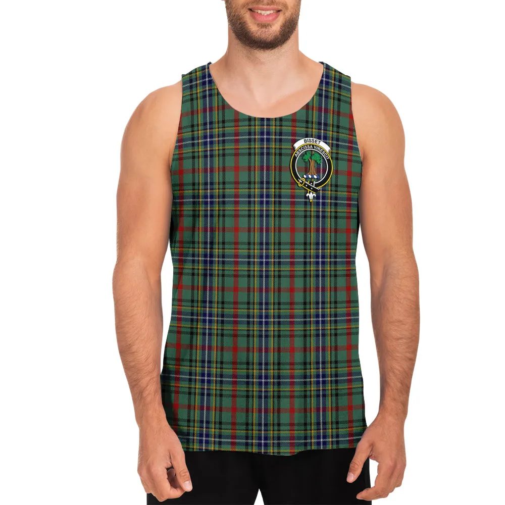 Bisset Tartan Mens Tank Top with Family Crest