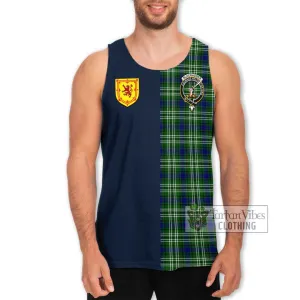 Blackadder Tartan Men's Tank Top Alba with Scottish Lion Royal Arm Half Style