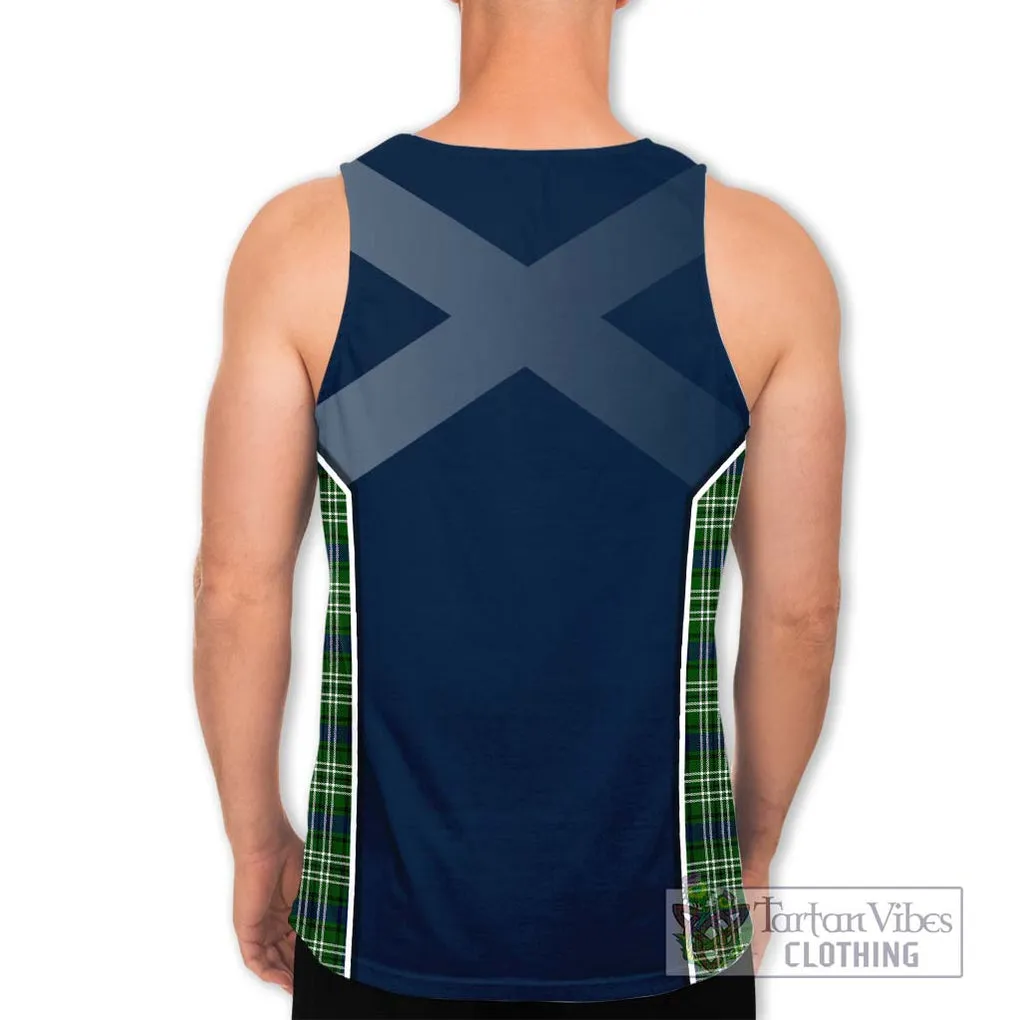 Blackadder Tartan Men's Tank Top with Family Crest and Lion Rampant Vibes Sport Style