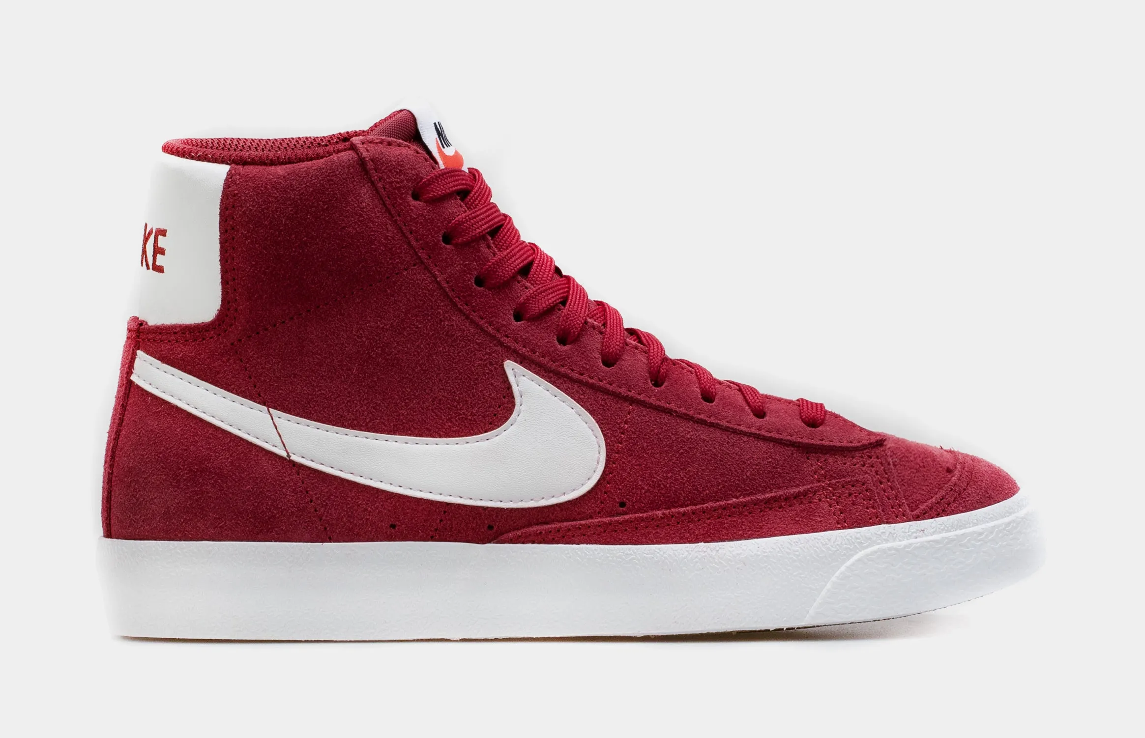 Blazer Mid Suede 77 Team Red Grade School Lifestyle Shoe (Red/White)