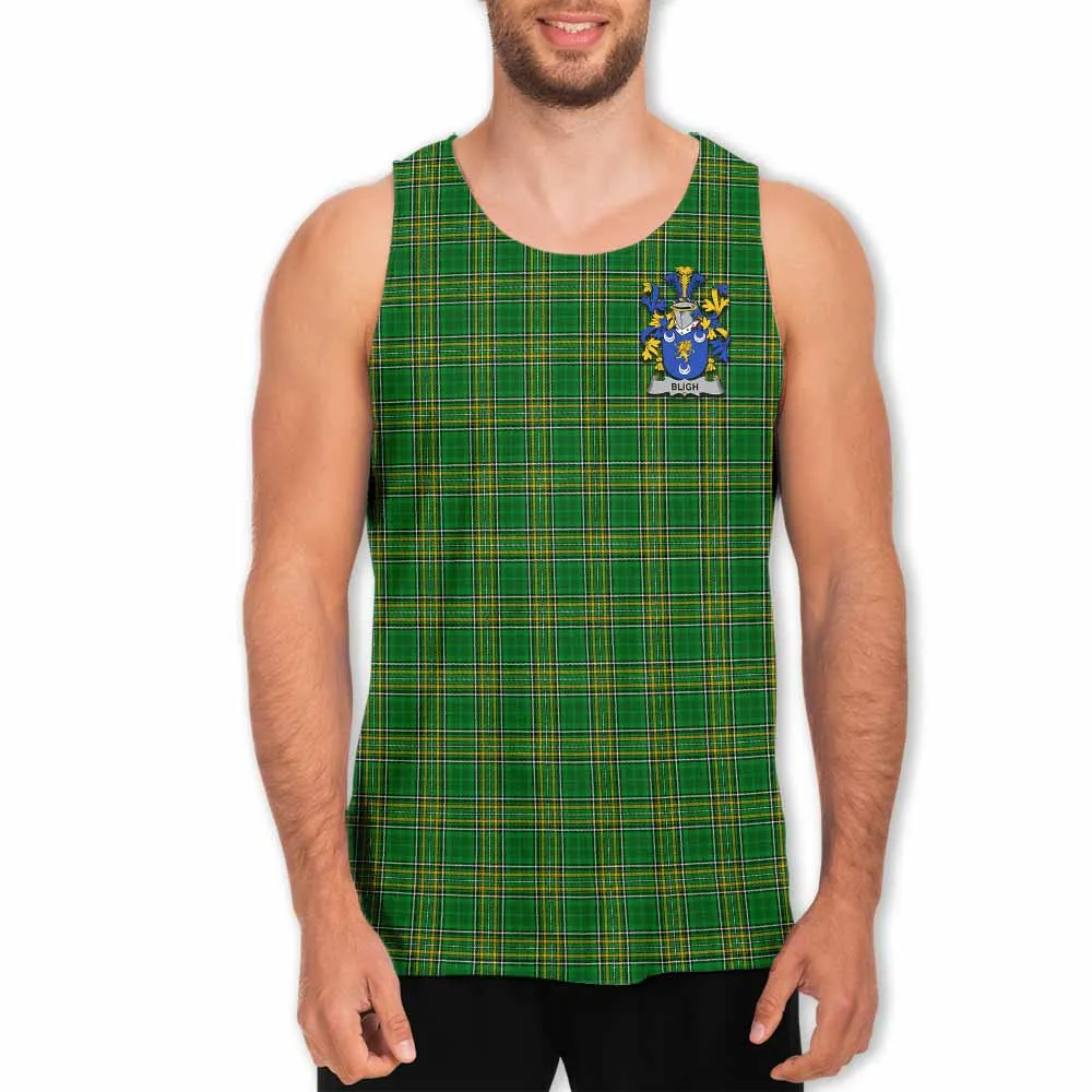 Bligh Irish Clan Tartan Men's Tank Top with Coat of Arms