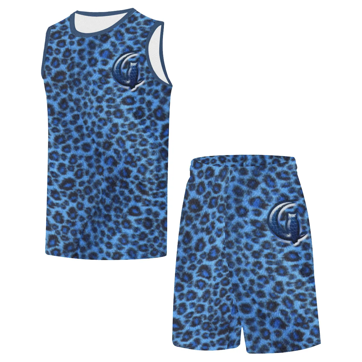 BLUE TIGER CROCO SKIN Basketball Uniform