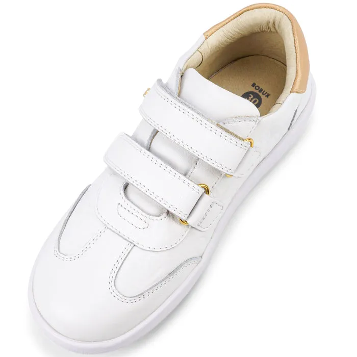 Bobux Kids Plus KP Embossed Sprite Leather Sneaker White Gold