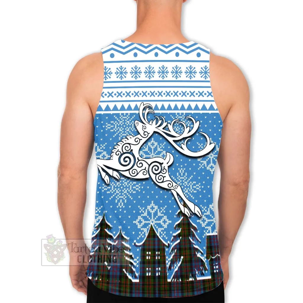 Bowie Clan Christmas Men's Tank Top Celtic Reindeer Style