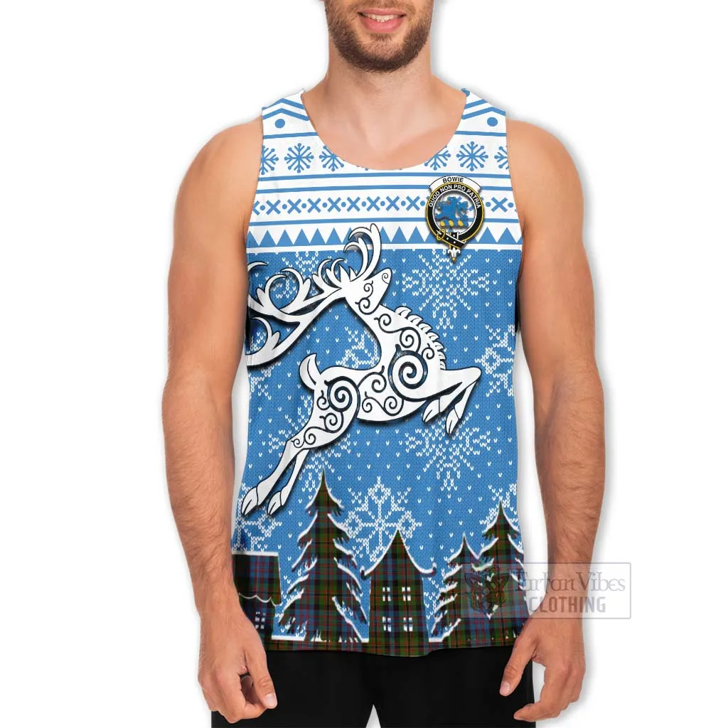 Bowie Clan Christmas Men's Tank Top Celtic Reindeer Style