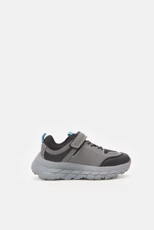 Boys Grey And Black Trekker