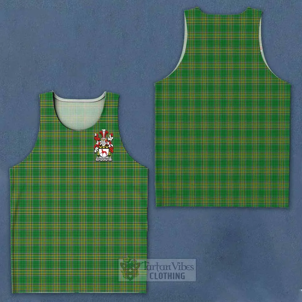 Bradstreet Irish Clan Tartan Men's Tank Top with Coat of Arms