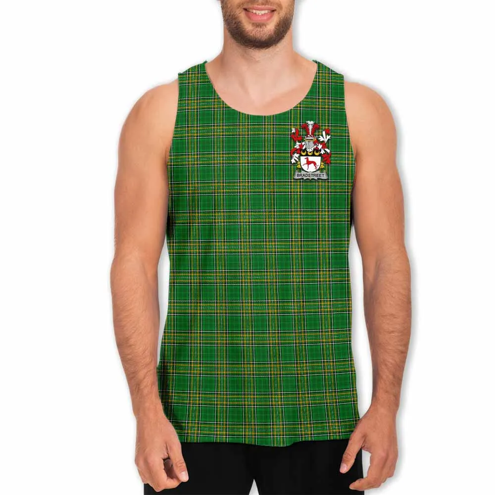 Bradstreet Irish Clan Tartan Men's Tank Top with Coat of Arms