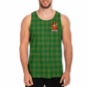 Brien Irish Clan Tartan Men's Tank Top with Coat of Arms