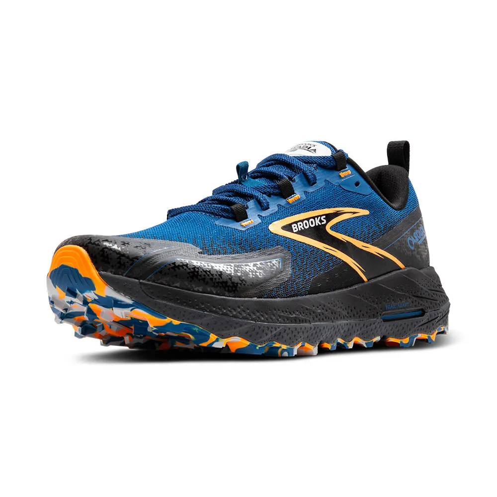 Brooks Cascadia 18 (Mens) - Blue Sapphire/Black/Orange