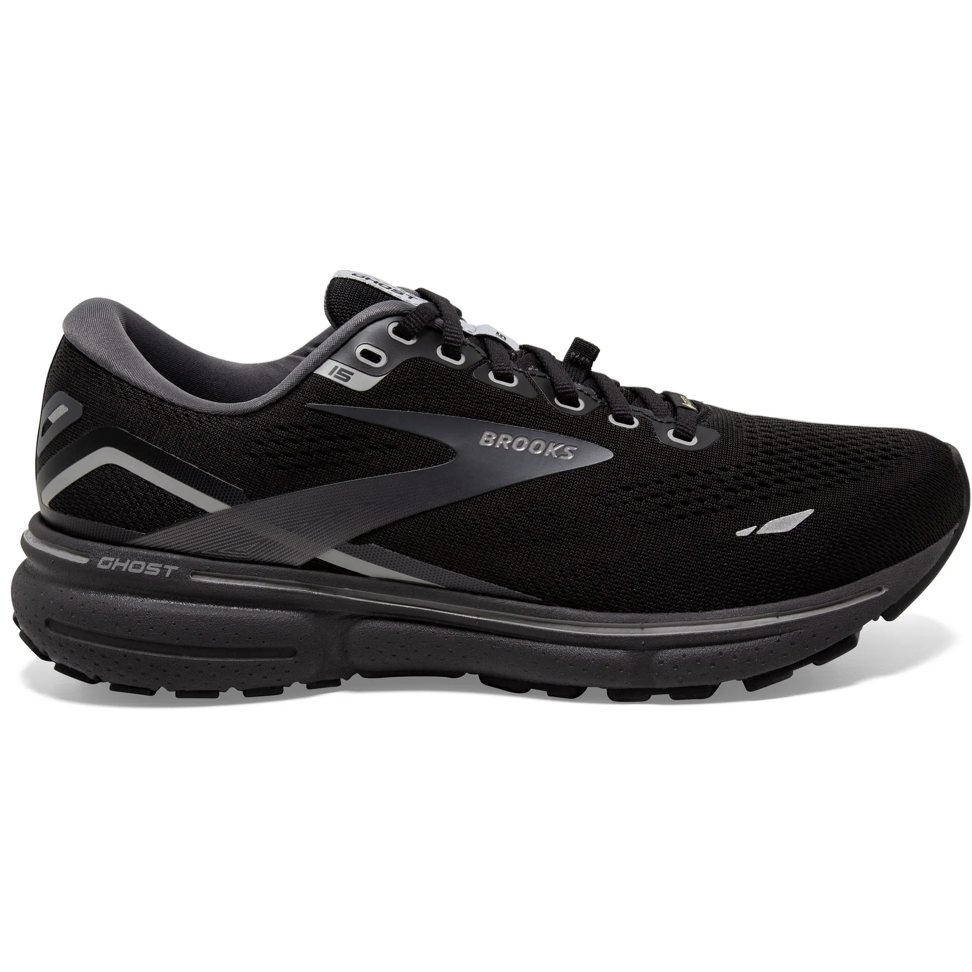 Brooks Men's Ghost 15 GORE-TEX Running Shoes Black / Blackened Pearl / Alloy