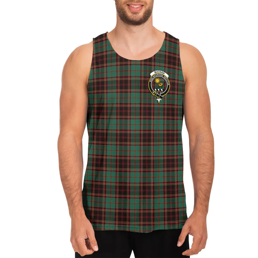 Buchan Ancient Tartan Mens Tank Top with Family Crest