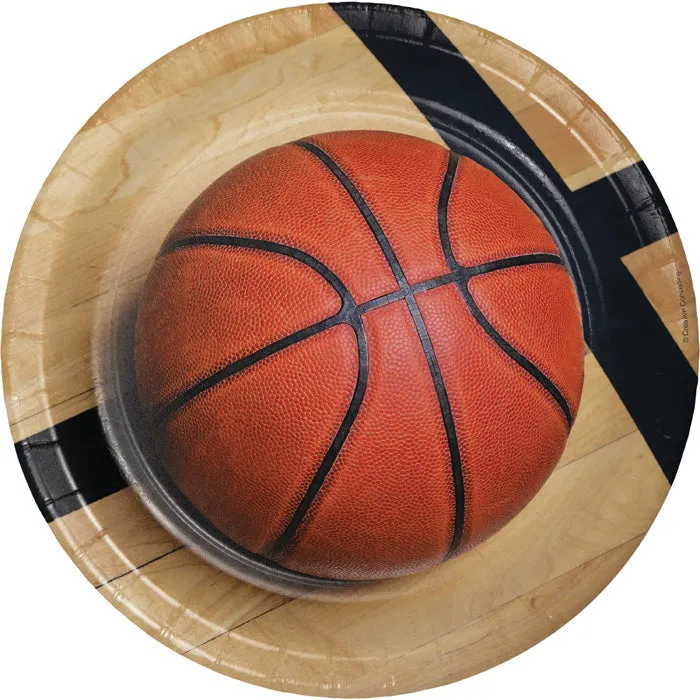 Bulk Pack of 16 Basketball Paper Plates