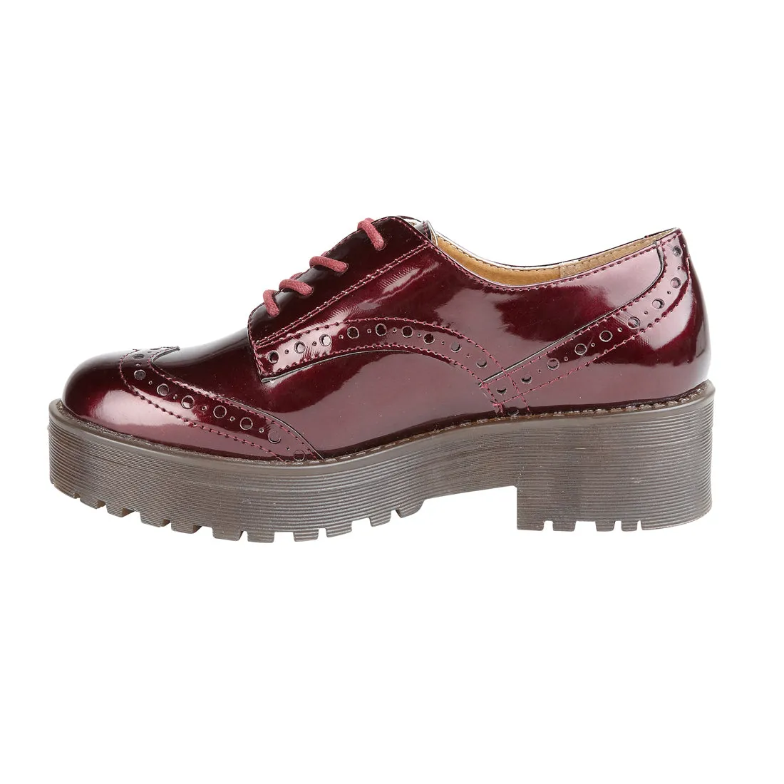 Burgandy Flat Shoes