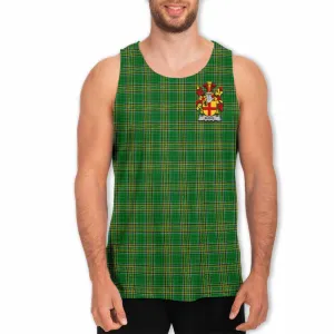 Burke Irish Clan Tartan Men's Tank Top with Coat of Arms