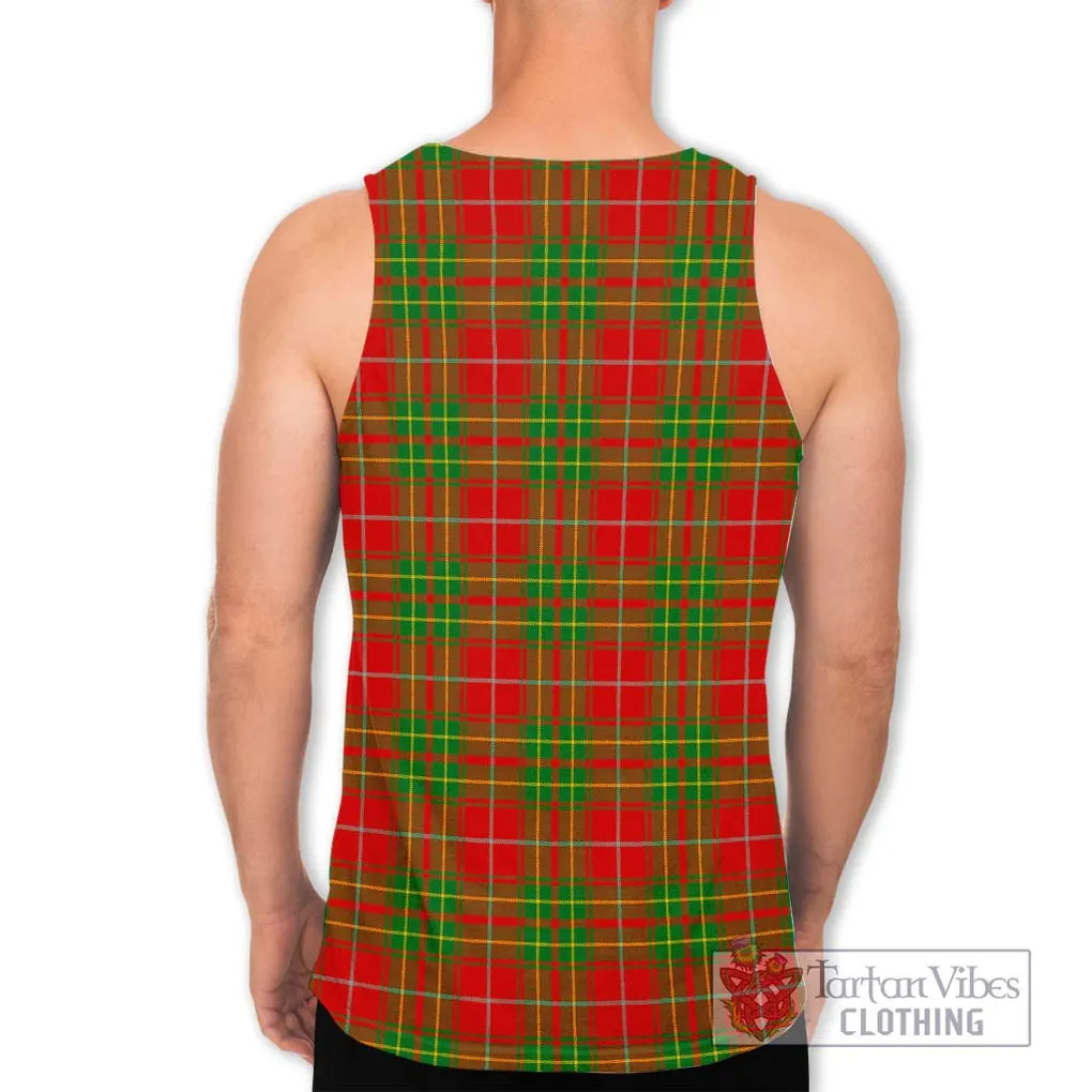 Burnett Tartan Men's Tank Top with Family Crest DNA In Me Style