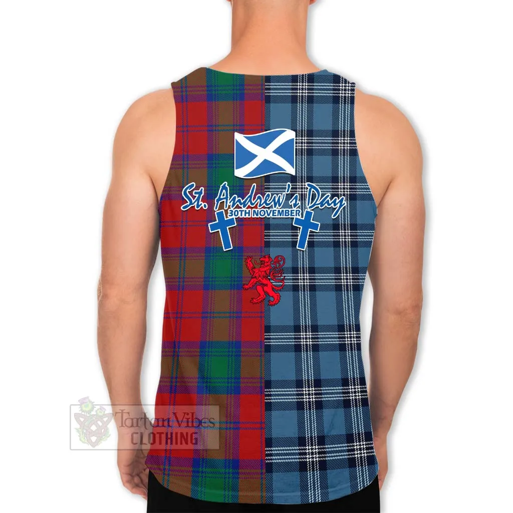 Byres (Byses) Tartan Men's Tank Top Happy St. Andrew's Day Half Tartan Style