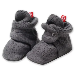 Cozie Fleece Baby Booties | Dark Grey