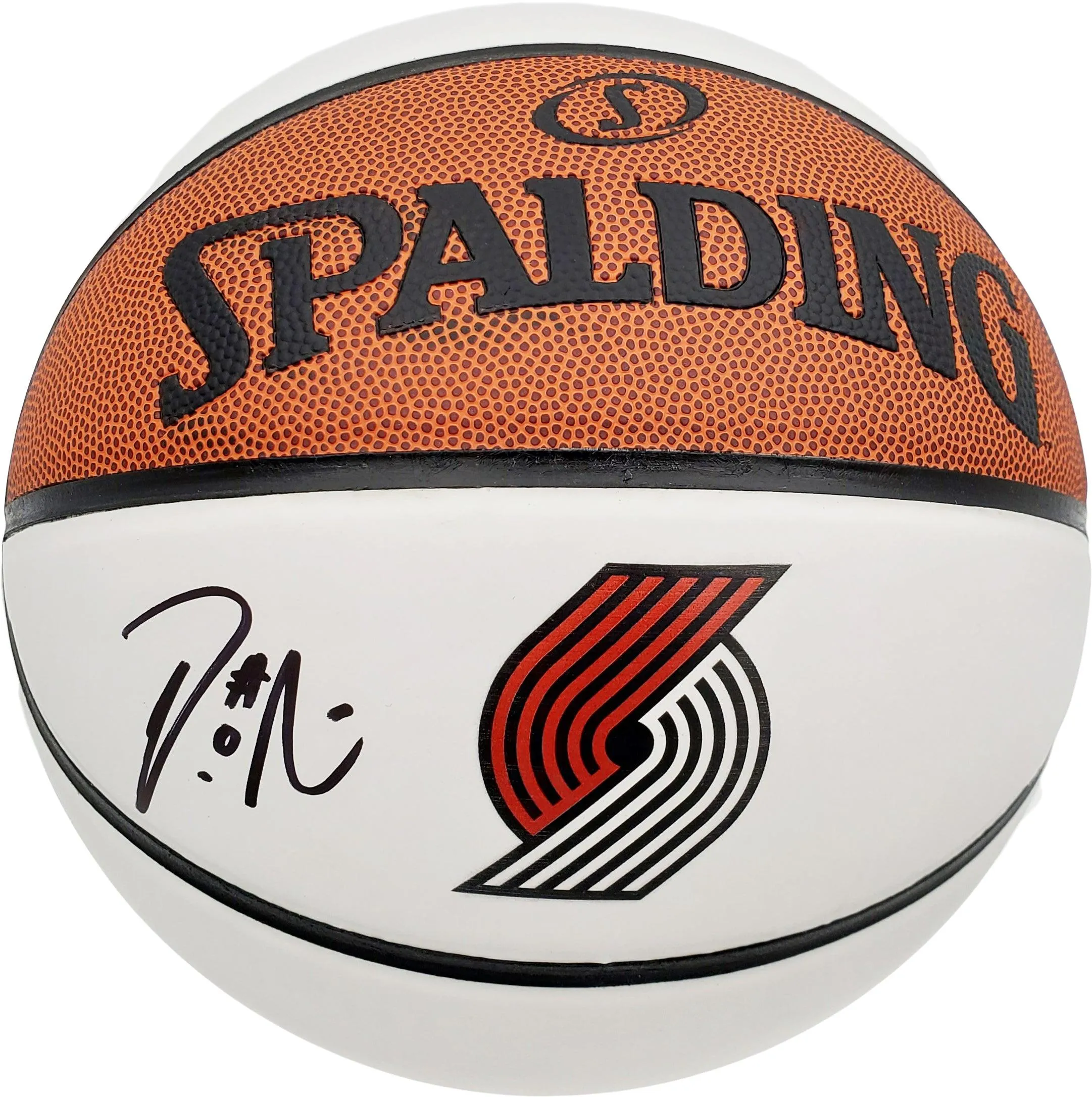 Damian Lillard Autographed Official Spalding Portland Trail Blazers White Logo Basketball Beckett BAS Stock #195278