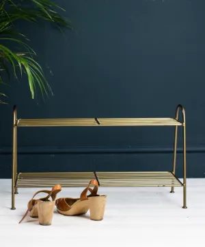 Danish, Burnished Gold Shoe Rack