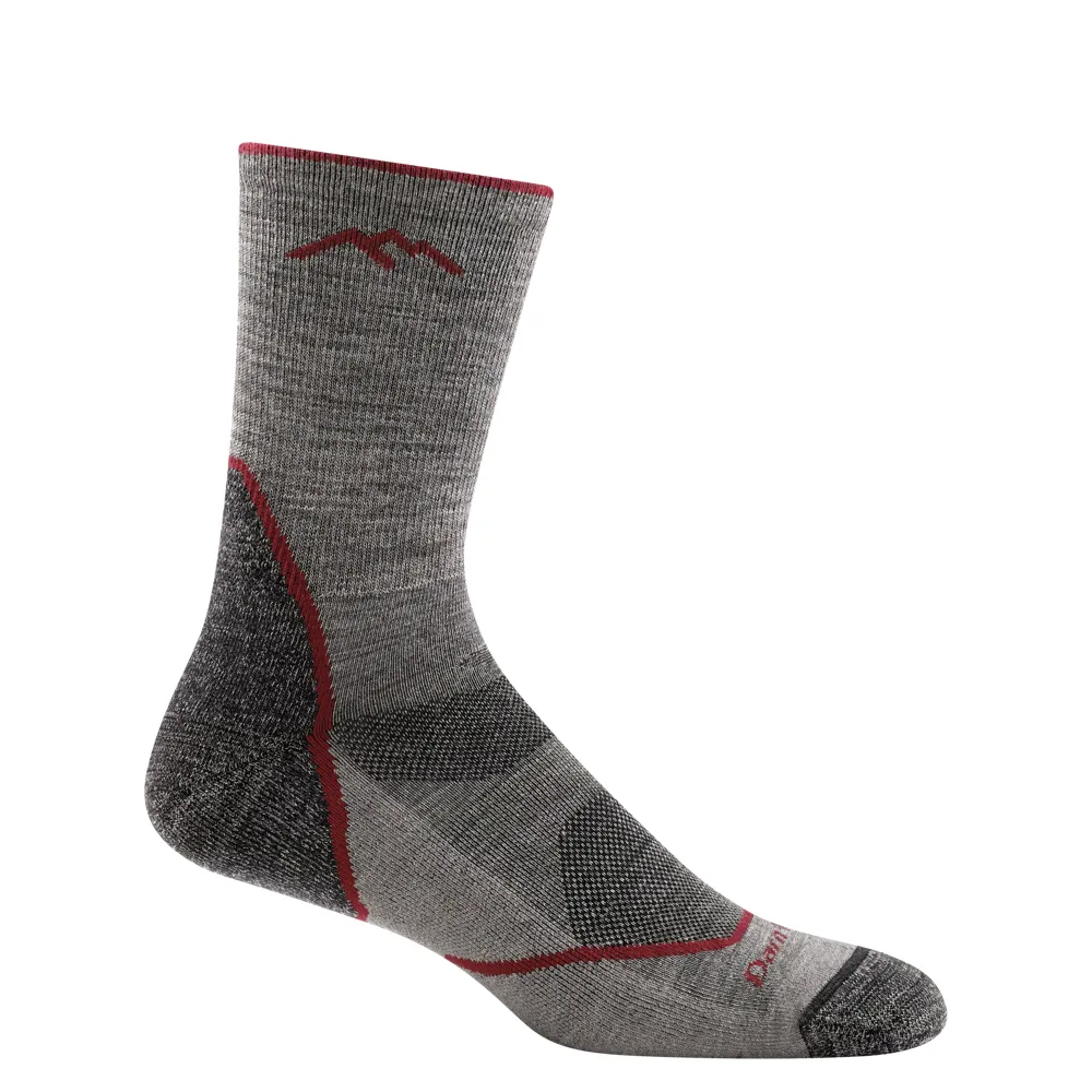 Darn Tough Men's Light Hiker Micro Crew Lightweight Hiking Sock in Taupe