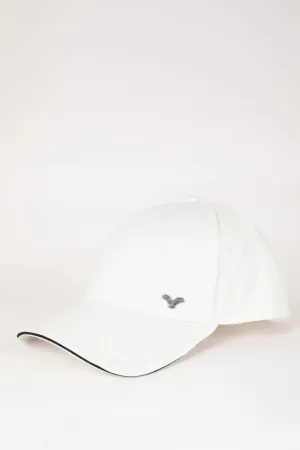 Defacto Men's White Cotton Baseball Basketball Hat