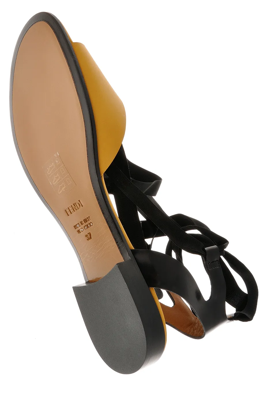 FENDI SUMMERTIME Curry Black Sandals