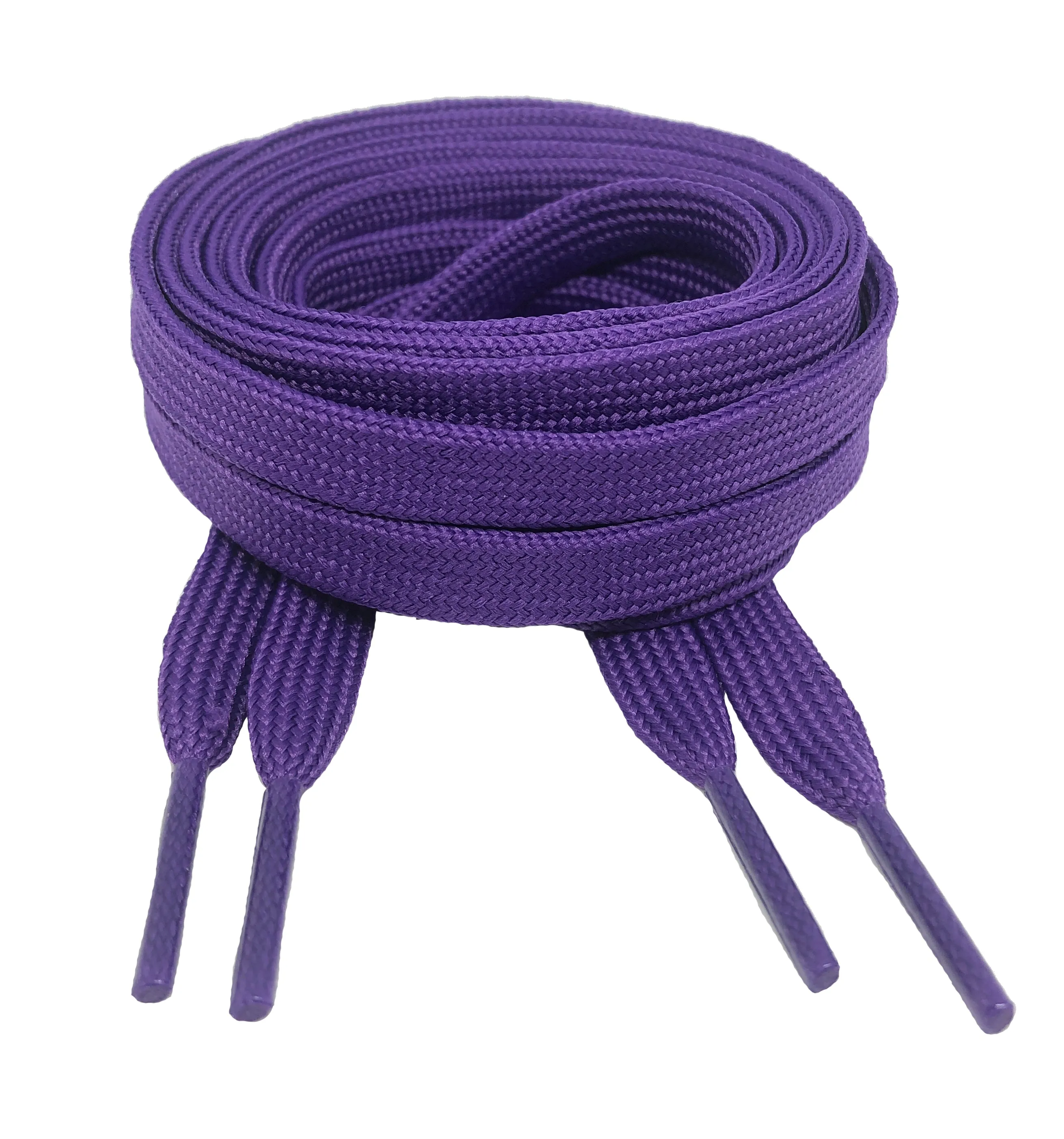 Flat Purple Shoelaces - 8mm wide