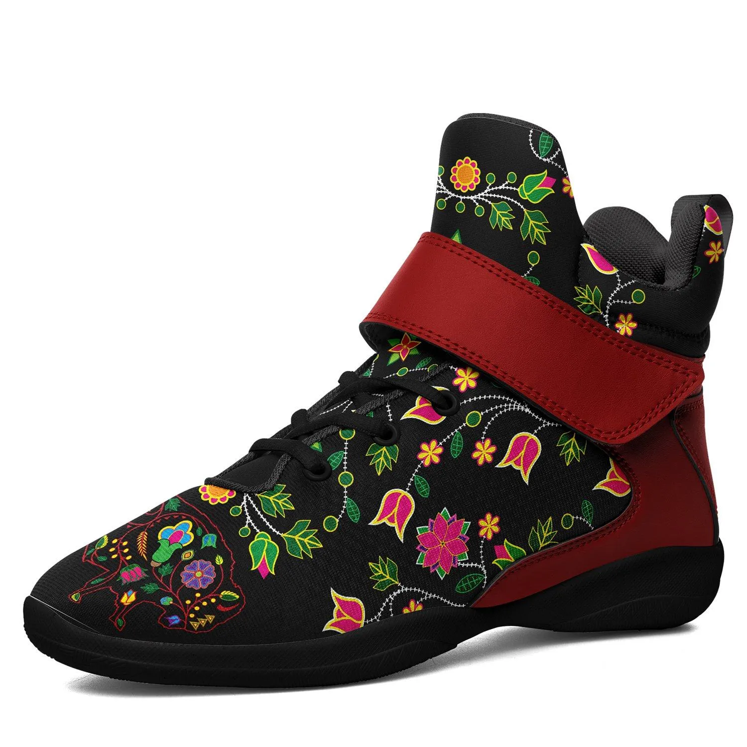 Floral Buffalo Ipottaa Basketball / Sport High Top Shoes