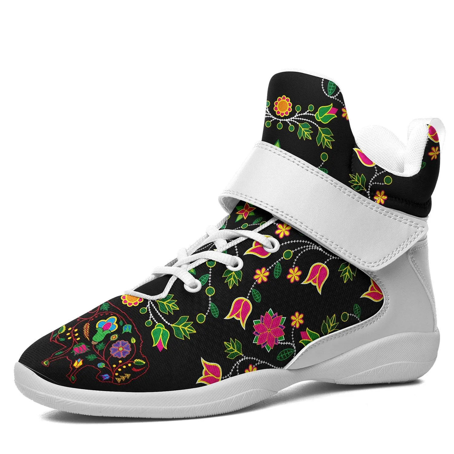 Floral Buffalo Ipottaa Basketball / Sport High Top Shoes