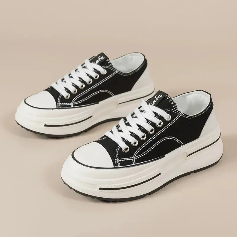 Florence - Trendy Thick-Soled Canvas Sneakers for Women