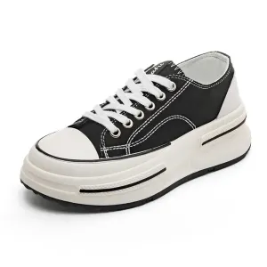 Florence - Trendy Thick-Soled Canvas Sneakers for Women