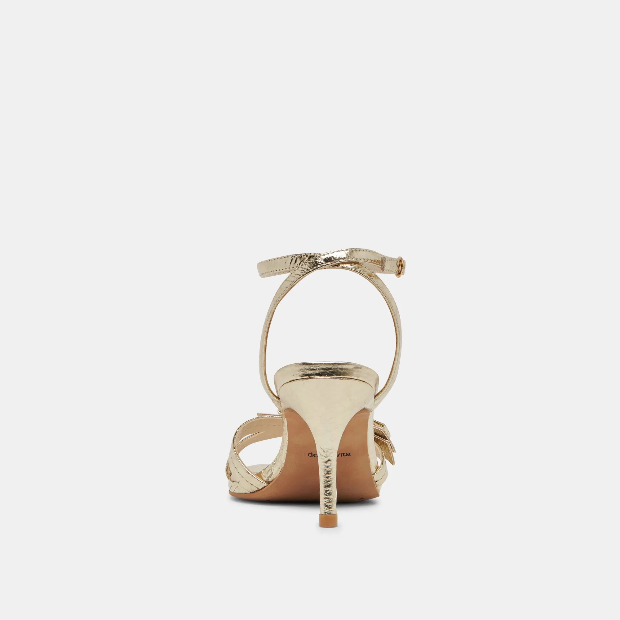 GALOR HEELS GOLD DISTRESSED LEATHER