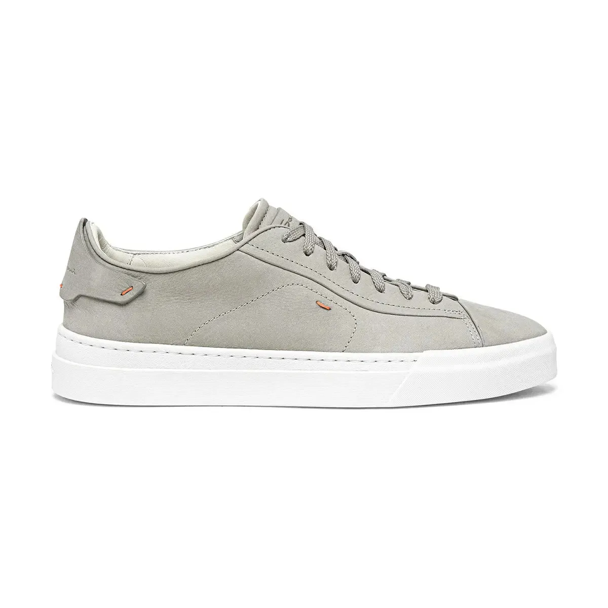 Grey Nubuck Low-Top Sneaker