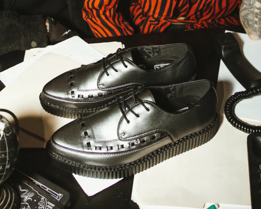 Gunmetal TUKskin™ Lace Up Creeper