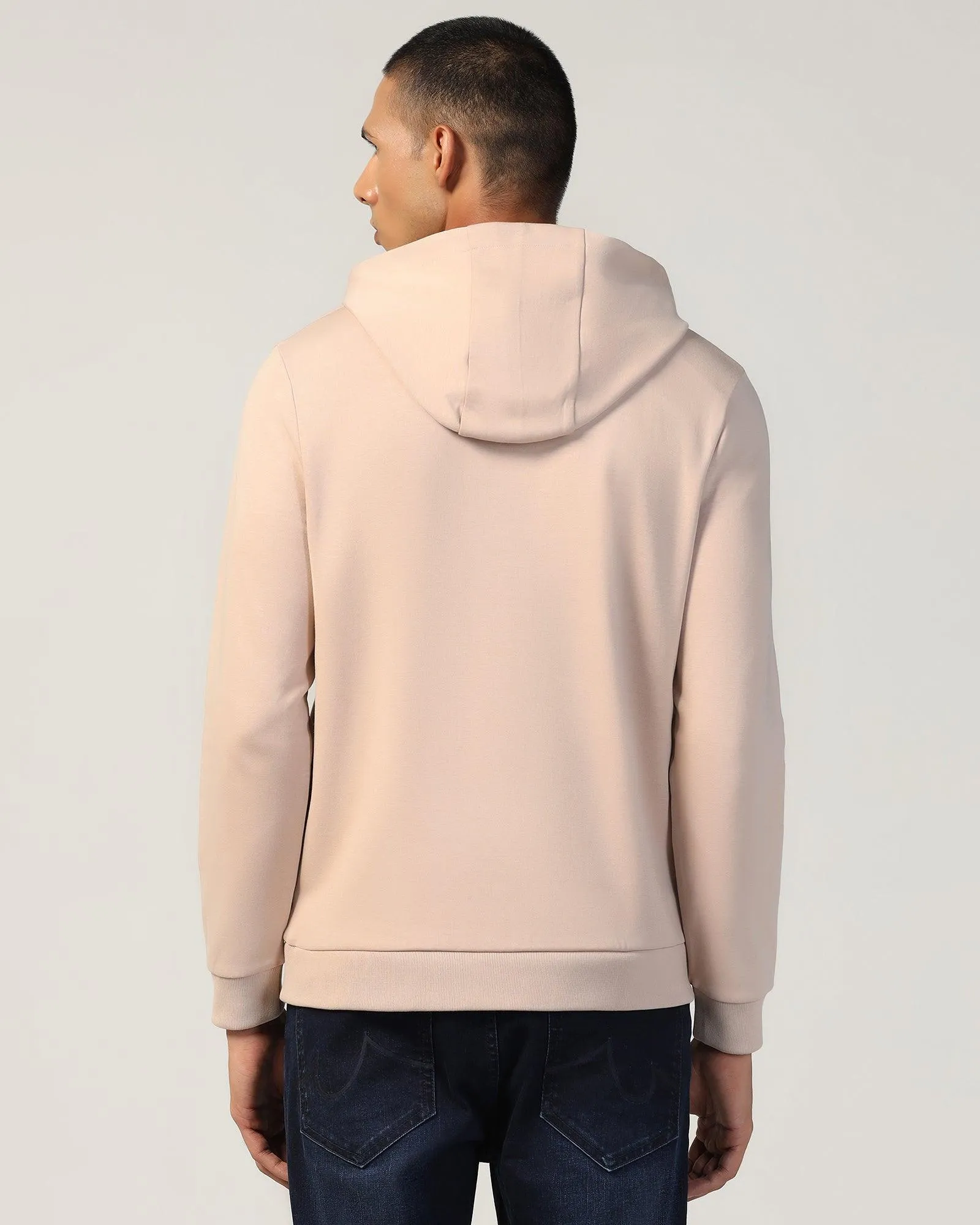 Hoodie Beige Solid Sweatshirt - Snape