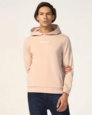 Hoodie Beige Solid Sweatshirt - Snape