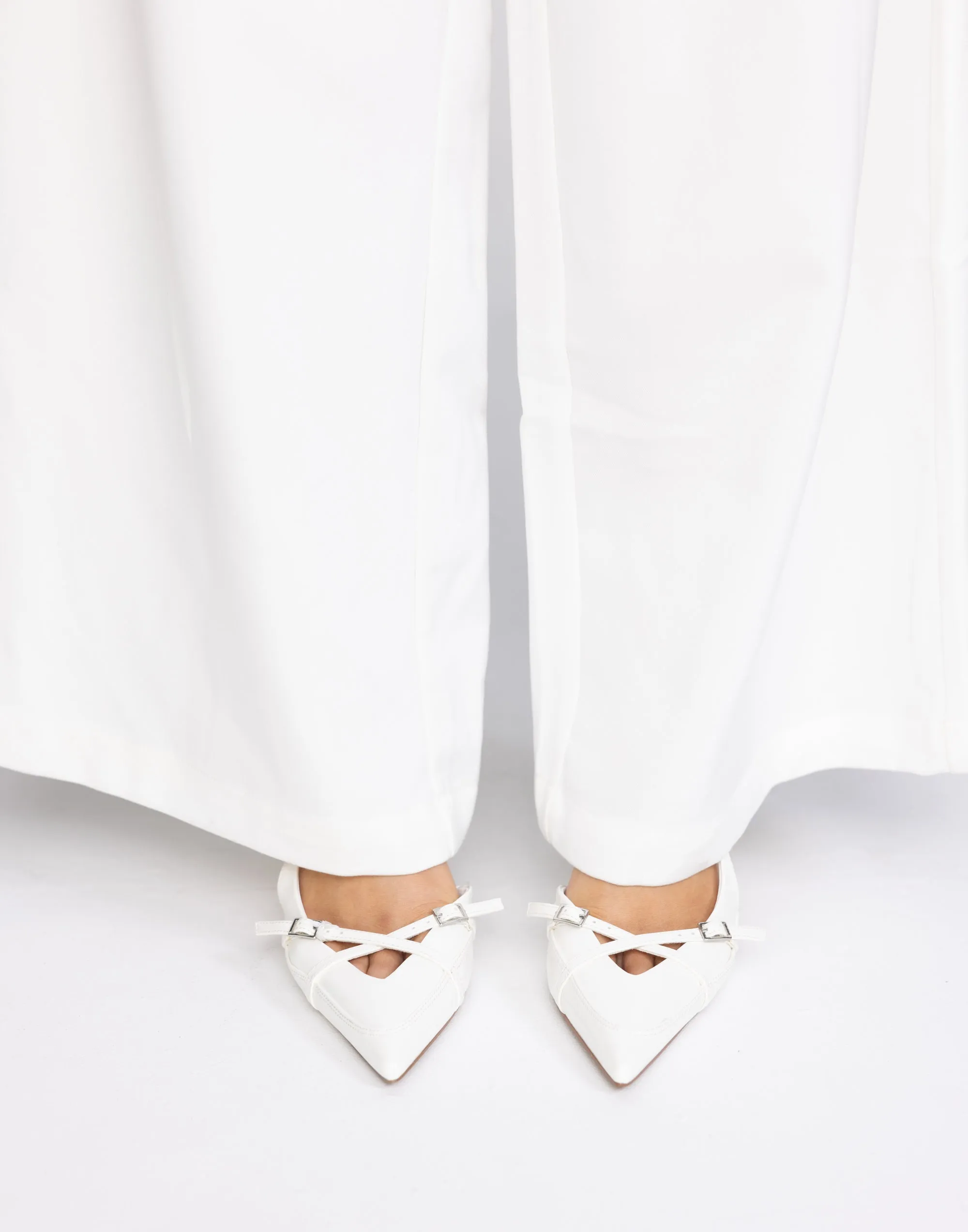 Huxly Heels (White Shine) - By Billini