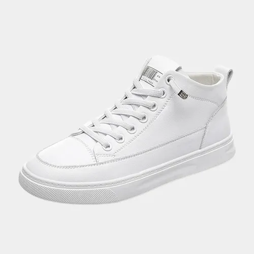 Joskaa 2024 New Platform Leather White Sneakers