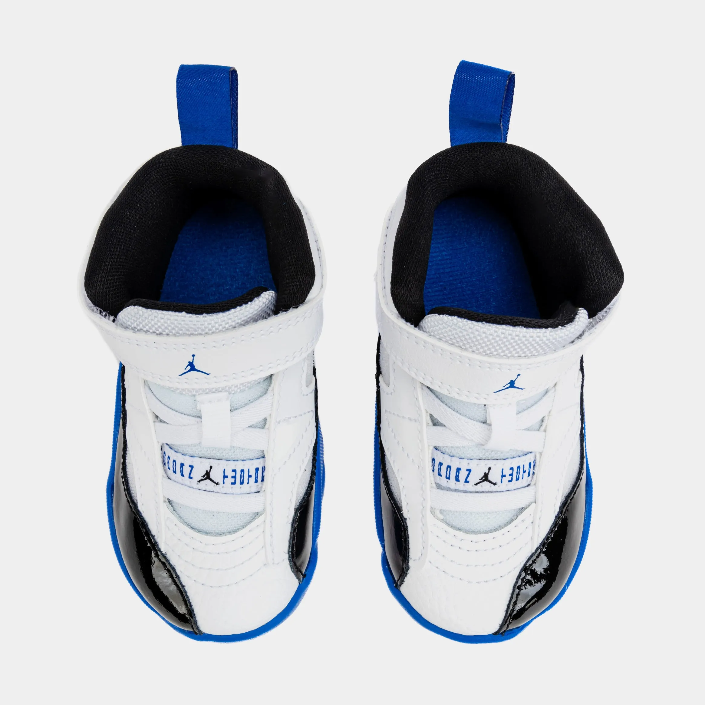 Jumpman Two Trey Infant Toddler Basketball Shoes (White/Blue)