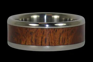 Kiawe Wood Hawaii Titanium Ring