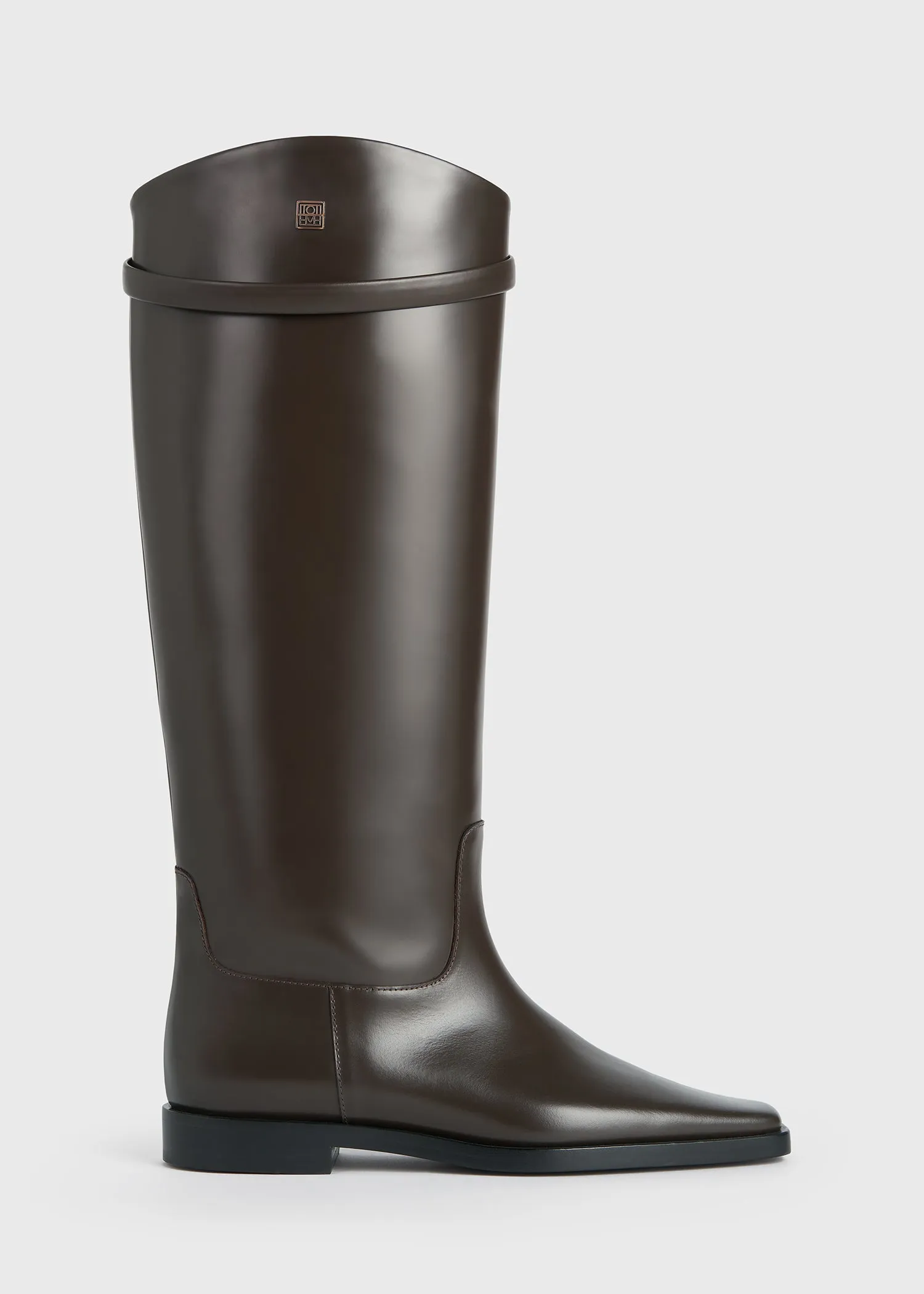 Leather riding boots coffee