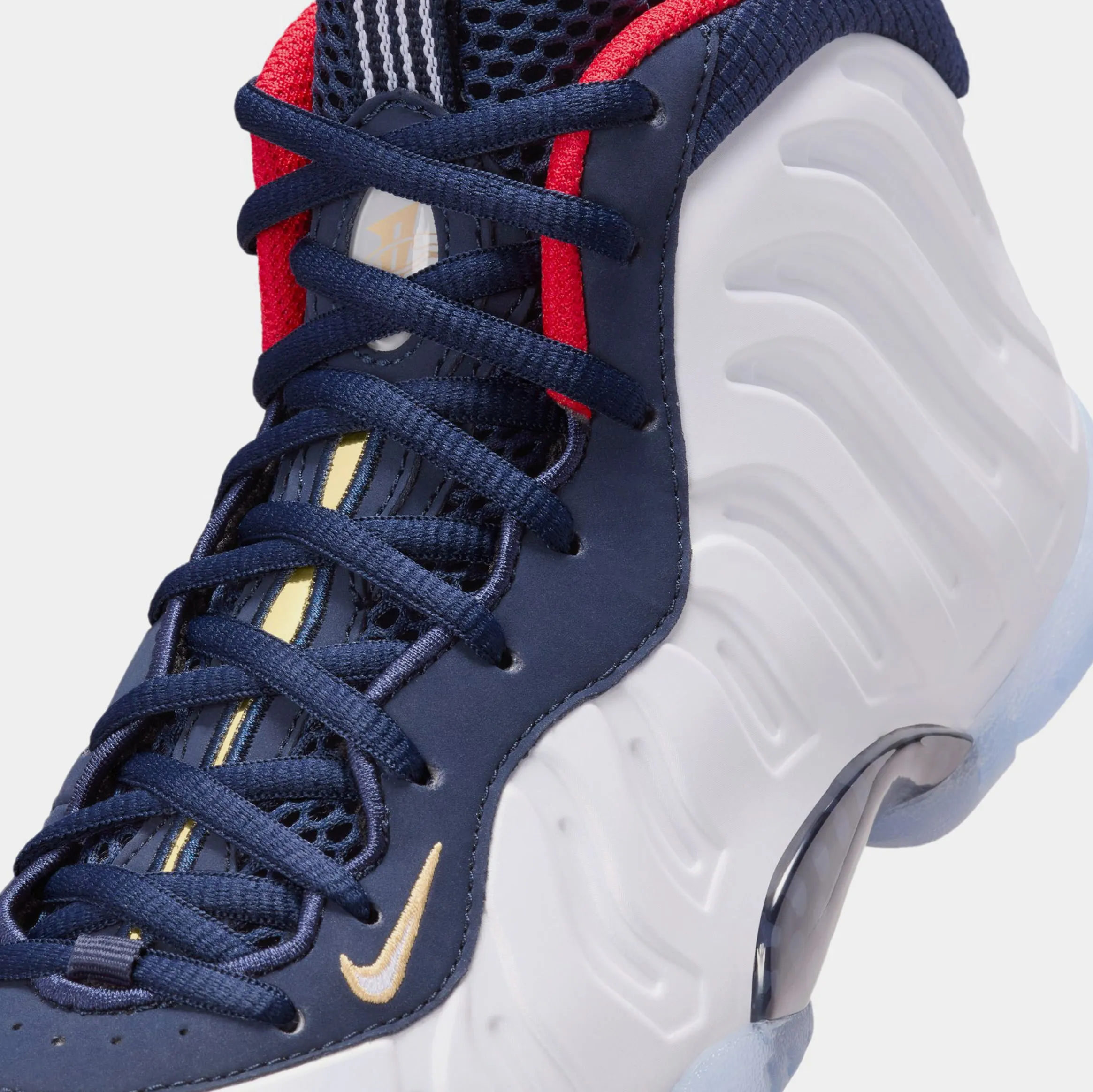 Little Posite One Obsidian Grade School Basketball Shoes (Obsidian/White/University Red)