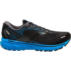 Men's Brooks Ghost 14 Black/Blackened Pearl/Blue Mesh