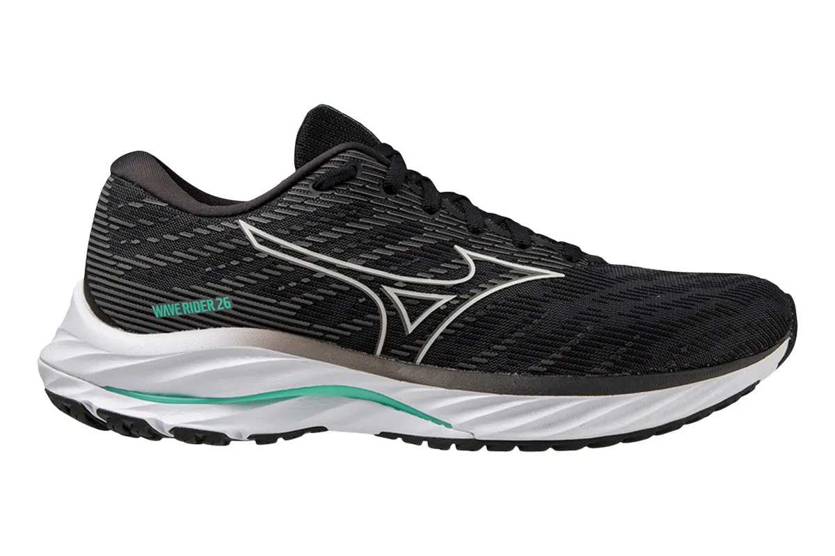 Mizuno Wave Rider 26 B Black/Nimbus Cloud/Biscay Green Womens